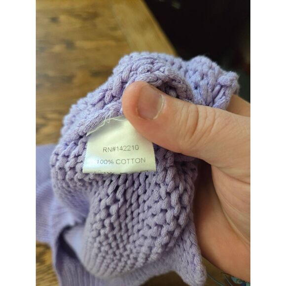 Voyageur By Mersea Lavender Cotton Amalfi Sweater Vest Sz Small - Picture 4 of 5